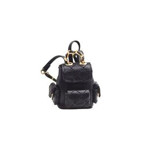 New Labubu Doll Mini Quilted Black Backpack
